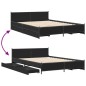 vidaXL Bettgestell mit Schubladen Schwarz 135x190 cm Holzwerkstoff vidaXL Bettgestell mit Schubladen Schwarz 135x190 cm Holzwerkstoff