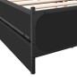 vidaXL Bettgestell mit Schubladen Schwarz 135x190 cm Holzwerkstoff vidaXL Bettgestell mit Schubladen Schwarz 135x190 cm Holzwerkstoff