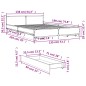 vidaXL Bettgestell mit Schubladen Schwarz 135x190 cm Holzwerkstoff vidaXL Bettgestell mit Schubladen Schwarz 135x190 cm Holzwerkstoff