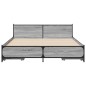 vidaXL Bettgestell mit Schubladen Grau Sonoma 140x190 cm Holzwerkstoff vidaXL Bettgestell mit Schubladen Grau Sonoma 140x190 cm Holzwerkstoff