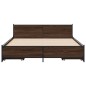 vidaXL Bettgestell mit Schubladen Braun Eichen-Optik 135x190 cm vidaXL Bettgestell mit Schubladen Braun Eichen-Optik 135x190 cm