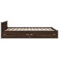 vidaXL Bettgestell mit Schubladen Braun Eichen-Optik 135x190 cm vidaXL Bettgestell mit Schubladen Braun Eichen-Optik 135x190 cm