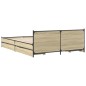 vidaXL Bettgestell mit Schubladen Sonoma-Eiche 120x190cm Holzwerkstoff vidaXL Bettgestell mit Schubladen Sonoma-Eiche 120x190cm Holzwerkstoff