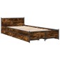 vidaXL Bettgestell mit Schubladen Räuchereiche 100x200cm Holzwerkstoff vidaXL Bettgestell mit Schubladen Räuchereiche 100x200cm Holzwerkstoff