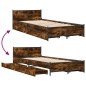 vidaXL Bettgestell mit Schubladen Räuchereiche 100x200cm Holzwerkstoff vidaXL Bettgestell mit Schubladen Räuchereiche 100x200cm Holzwerkstoff