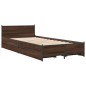 vidaXL Bettgestell mit Schubladen Braun Eichen-Optik 100x200 cm vidaXL Bettgestell mit Schubladen Braun Eichen-Optik 100x200 cm