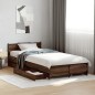 vidaXL Bettgestell mit Schubladen Braun Eichen-Optik 100x200 cm vidaXL Bettgestell mit Schubladen Braun Eichen-Optik 100x200 cm