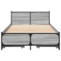 vidaXL Bettgestell mit Schubladen Grau Sonoma 90x200 cm Holzwerkstoff vidaXL Bettgestell mit Schubladen Grau Sonoma 90x200 cm Holzwerkstoff