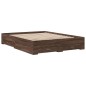 vidaXL Bettgestell mit Schubladen Braun Eichen-Optik 160x200 cm vidaXL Bettgestell mit Schubladen Braun Eichen-Optik 160x200 cm