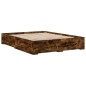 vidaXL Bettgestell mit Schubladen Räuchereiche 160x200cm Holzwerkstoff vidaXL Bettgestell mit Schubladen Räuchereiche 160x200cm Holzwerkstoff