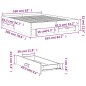 vidaXL Bettgestell mit Schubladen Räuchereiche 160x200cm Holzwerkstoff vidaXL Bettgestell mit Schubladen Räuchereiche 160x200cm Holzwerkstoff