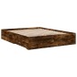 vidaXL Bettgestell mit Schubladen Räuchereiche 140x200cm Holzwerkstoff vidaXL Bettgestell mit Schubladen Räuchereiche 140x200cm Holzwerkstoff