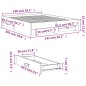 vidaXL Bettgestell mit Schubladen Räuchereiche 140x200cm Holzwerkstoff vidaXL Bettgestell mit Schubladen Räuchereiche 140x200cm Holzwerkstoff