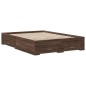 vidaXL Bettgestell mit Schubladen Braun Eichen-Optik 120x200 cm vidaXL Bettgestell mit Schubladen Braun Eichen-Optik 120x200 cm