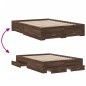 vidaXL Bettgestell mit Schubladen Braun Eichen-Optik 120x200 cm vidaXL Bettgestell mit Schubladen Braun Eichen-Optik 120x200 cm