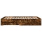 vidaXL Bettgestell mit Schubladen Räuchereiche 120x200cm Holzwerkstoff vidaXL Bettgestell mit Schubladen Räuchereiche 120x200cm Holzwerkstoff