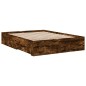 vidaXL Bettgestell mit Schubladen Räuchereiche 120x200cm Holzwerkstoff vidaXL Bettgestell mit Schubladen Räuchereiche 120x200cm Holzwerkstoff