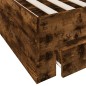 vidaXL Bettgestell mit Schubladen Räuchereiche 120x200cm Holzwerkstoff vidaXL Bettgestell mit Schubladen Räuchereiche 120x200cm Holzwerkstoff