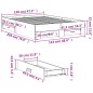 vidaXL Bettgestell mit Schubladen Räuchereiche 120x200cm Holzwerkstoff vidaXL Bettgestell mit Schubladen Räuchereiche 120x200cm Holzwerkstoff