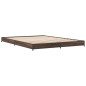 vidaXL Bettgestell Braun Eichen-Optik 150x200 cm Holzwerkstoff Metall vidaXL Bettgestell Braun Eichen-Optik 150x200 cm Holzwerkstoff Metall
