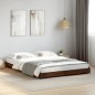 vidaXL Bettgestell Braun Eichen-Optik 150x200 cm Holzwerkstoff Metall vidaXL Bettgestell Braun Eichen-Optik 150x200 cm Holzwerkstoff Metall