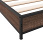 vidaXL Bettgestell Braun Eichen-Optik 150x200 cm Holzwerkstoff Metall vidaXL Bettgestell Braun Eichen-Optik 150x200 cm Holzwerkstoff Metall