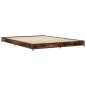 vidaXL Bettgestell Räuchereiche 140x190 cm Holzwerkstoff und Metall vidaXL Bettgestell Räuchereiche 140x190 cm Holzwerkstoff und Metall
