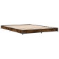 vidaXL Bettgestell Räuchereiche 140x190 cm Holzwerkstoff und Metall vidaXL Bettgestell Räuchereiche 140x190 cm Holzwerkstoff und Metall