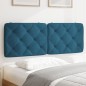 vidaXL Kopfteil-Kissen Blau 120 cm Samt vidaXL Kopfteil-Kissen Blau 120 cm Samt