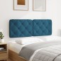 vidaXL Kopfteil-Kissen Blau 120 cm Samt vidaXL Kopfteil-Kissen Blau 120 cm Samt