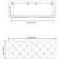 vidaXL Kopfteil-Kissen Blau 120 cm Samt vidaXL Kopfteil-Kissen Blau 120 cm Samt