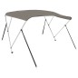 vidaXL 3-Bow Bimini-Top Grau 184x189x135 cm vidaXL 3-Bow Bimini-Top Grau 184x189x135 cm