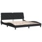 vidaXL Bettgestell mit Kopfteil Schwarz 180x200 cm Samt vidaXL Bettgestell mit Kopfteil Schwarz 180x200 cm Samt
