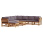 vidaXL 9-tlg. Garten-Lounge-Set mit Kissen Massivholz Akazie vidaXL 9-tlg. Garten-Lounge-Set mit Kissen Massivholz Akazie