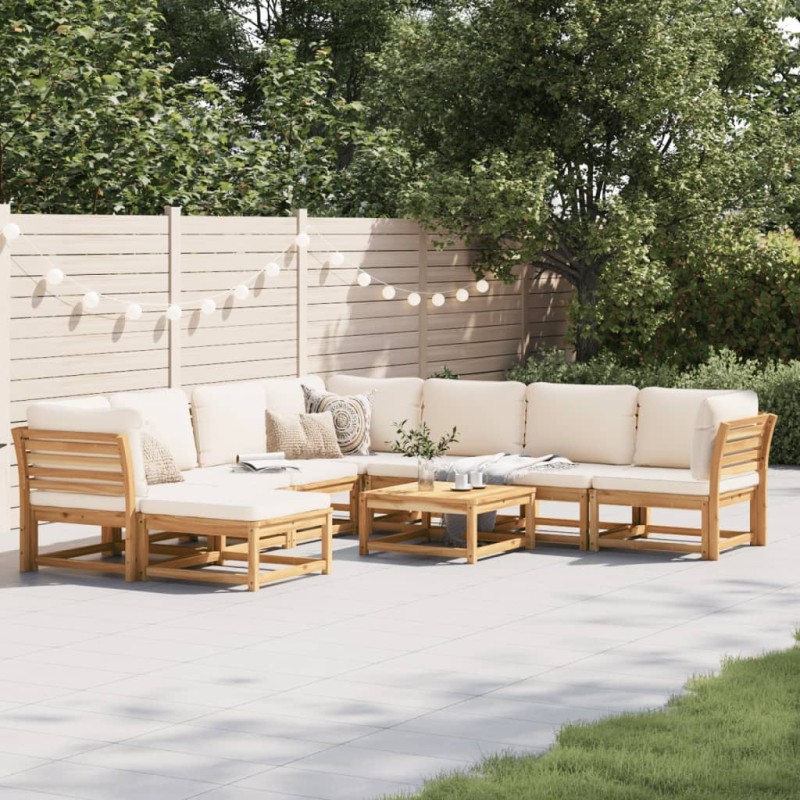 vidaXL 9-tlg. Garten-Lounge-Set mit Kissen Massivholz Akazie vidaXL 9-tlg. Garten-Lounge-Set mit Kissen Massivholz Akazie