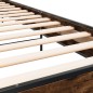 vidaXL Bettgestell Räuchereiche 100x200 cm Holzwerkstoff und Metall vidaXL Bettgestell Räuchereiche 100x200 cm Holzwerkstoff und Metall