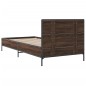 vidaXL Bettgestell Braun Eichen-Optik 100x200 cm Holzwerkstoff Metall vidaXL Bettgestell Braun Eichen-Optik 100x200 cm Holzwerkstoff Metall