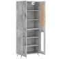 Highboard Betongrau 69,5x34x180 cm Holzwerkstoff Highboard Betongrau 69,5x34x180 cm Holzwerkstoff