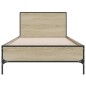 vidaXL Bettgestell Sonoma-Eiche 75x190 cm Holzwerkstoff und Metall vidaXL Bettgestell Sonoma-Eiche 75x190 cm Holzwerkstoff und Metall