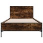 vidaXL Bettgestell Räuchereiche 90x190 cm Holzwerkstoff und Metall vidaXL Bettgestell Räuchereiche 90x190 cm Holzwerkstoff und Metall