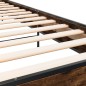 vidaXL Bettgestell Räuchereiche 90x190 cm Holzwerkstoff und Metall vidaXL Bettgestell Räuchereiche 90x190 cm Holzwerkstoff und Metall