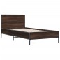 vidaXL Bettgestell Braun Eichen-Optik 90x190 cm Holzwerkstoff Metall vidaXL Bettgestell Braun Eichen-Optik 90x190 cm Holzwerkstoff Metall