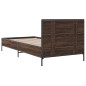 vidaXL Bettgestell Braun Eichen-Optik 90x190 cm Holzwerkstoff Metall vidaXL Bettgestell Braun Eichen-Optik 90x190 cm Holzwerkstoff Metall