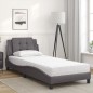vidaXL Bett mit Matratze Grau 80x200 cm Kunstleder vidaXL Bett mit Matratze Grau 80x200 cm Kunstleder