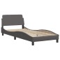 vidaXL Bett mit Matratze Grau 80x200 cm Kunstleder vidaXL Bett mit Matratze Grau 80x200 cm Kunstleder