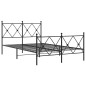vidaXL Bettgestell mit Kopf- und Fußteil Metall Schwarz 120x190 cm vidaXL Bettgestell mit Kopf- und Fußteil Metall Schwarz 120x190 cm