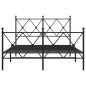 vidaXL Bettgestell mit Kopf- und Fußteil Metall Schwarz 120x190 cm vidaXL Bettgestell mit Kopf- und Fußteil Metall Schwarz 120x190 cm
