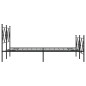 vidaXL Bettgestell mit Kopf- und Fußteil Metall Schwarz 120x190 cm vidaXL Bettgestell mit Kopf- und Fußteil Metall Schwarz 120x190 cm
