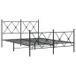 vidaXL Bettgestell mit Kopf- und Fußteil Metall Schwarz 140x190 cm vidaXL Bettgestell mit Kopf- und Fußteil Metall Schwarz 140x190 cm