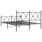 vidaXL Bettgestell mit Kopf- und Fußteil Metall Schwarz 140x190 cm vidaXL Bettgestell mit Kopf- und Fußteil Metall Schwarz 140x190 cm